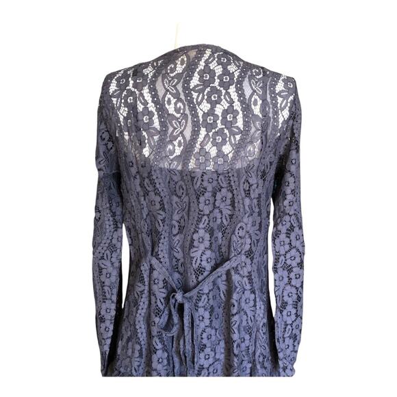 LoveStitch NWT Romantic Love Letter Dark Gray Feminine Lace Mini Dress Medium - Picture 6 of 16